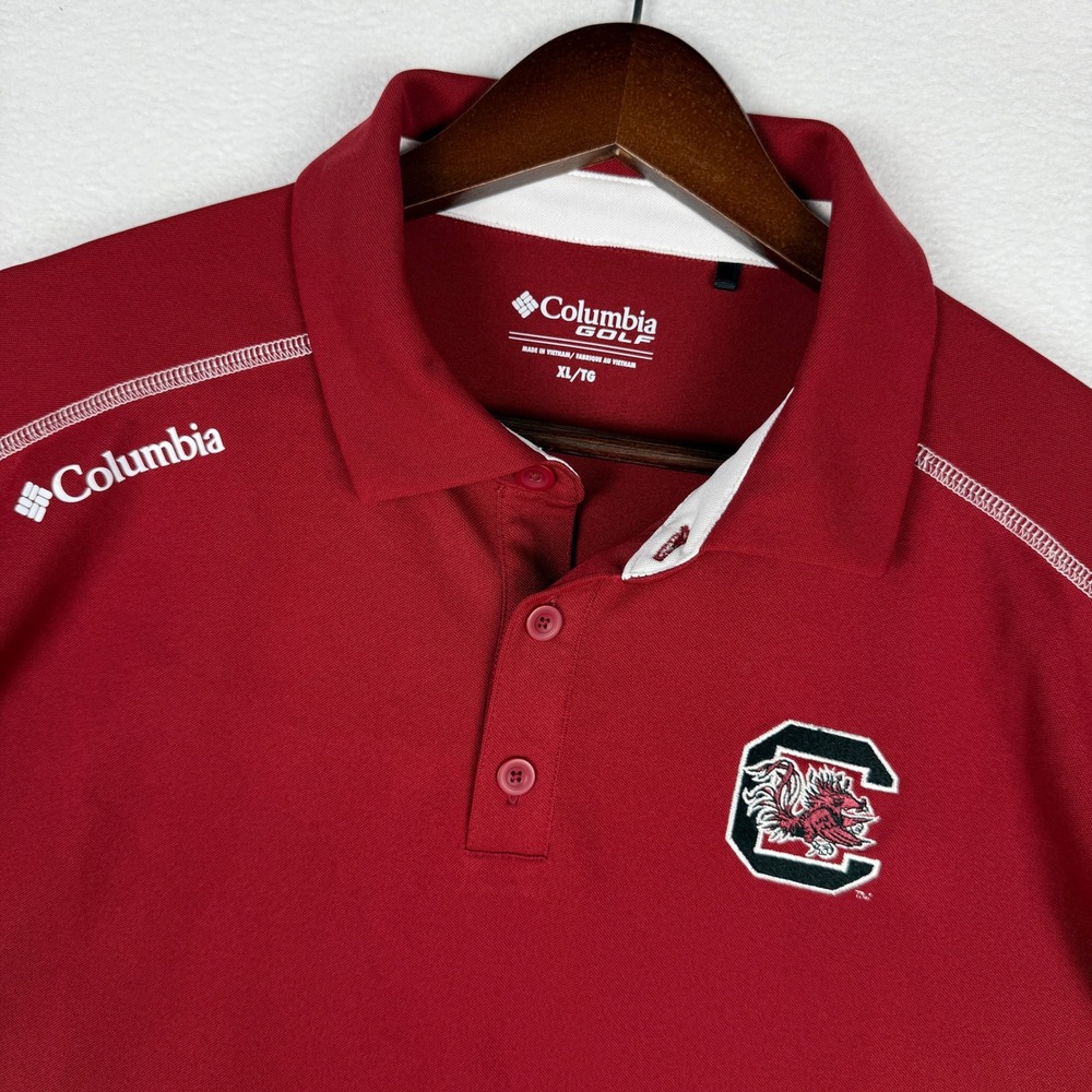 South Carolina Gamecocks Columbia Golf Polo Mens XL Garnet Omni-Wick Embroidered